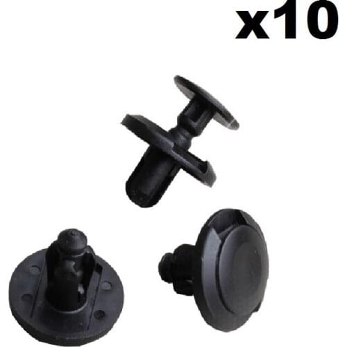 FOR TOYOTA MAZDA SUZUKI MITSUBISHI FIAT BUMPER PLASTIC CLIPS x10 BLACK
