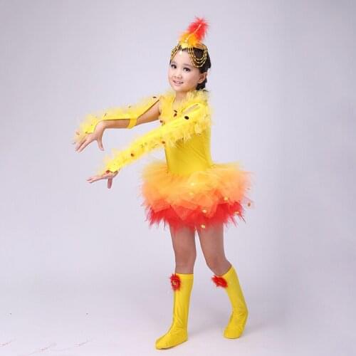 Girl Latin Dance Dress Fashion Sling Printed Dance Skirt Competition Practice Costumes Girls Party Dress Children Clothes