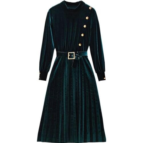 Sashes Ukraine Elegant Vestido Festa Long Sleeve Robes Autumn Plus Size Dress Pastel Women Clothes Trendy Robe Pull Boho