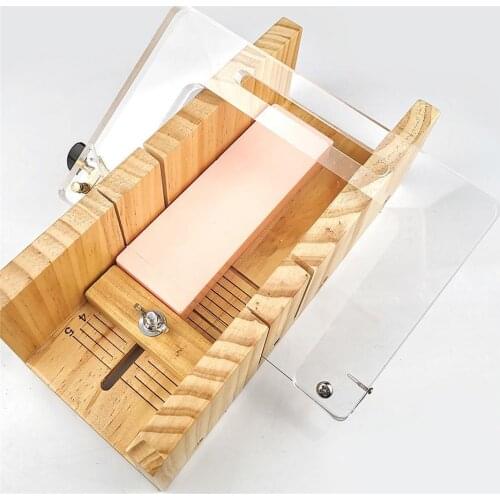 Adjustable Wooden Acrylic Soap Cutter Handmade Soap Cutting Tool Kit Soaps Cakes Breads Desserts Chocolates Jellies Muffins Tool