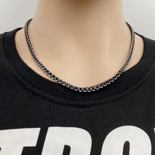Alloy Necklace Box Chain Aluminum Necklace Jewelry Pendant Chain Accessories