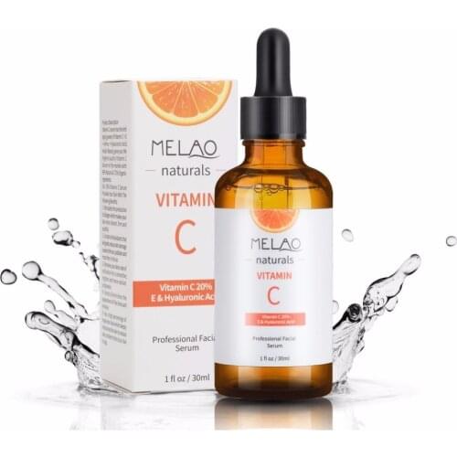MELAO Organic Vitamin C Serum Anti-Aging Shrink Pore Hyaluronic Acid Face Serum Whitening Moisturizing Essence Skin Care 30ml