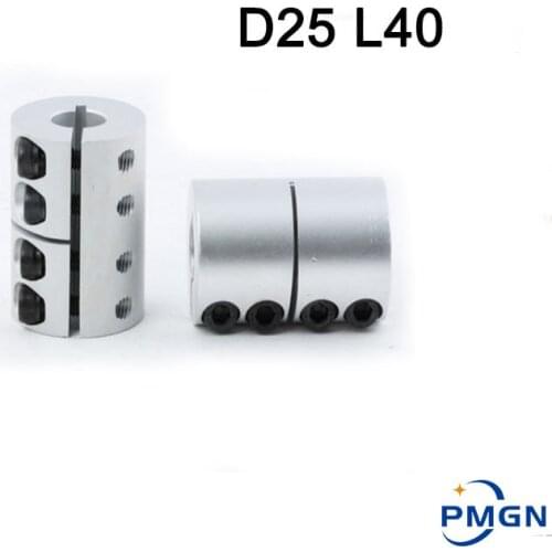 High quality 3pcs D25L40 5/6/6.35/8/10/12mm Aluminum Flexible Shaft Coupler clamping Rigid Coupling Motor Connector D25 L40