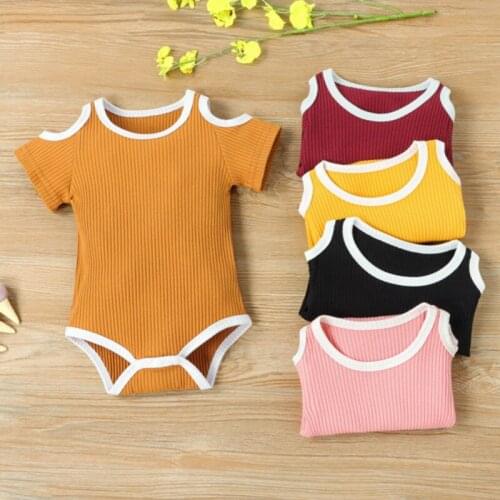 WEIXINBUY Bodysuit With Short Sleeves For Babies