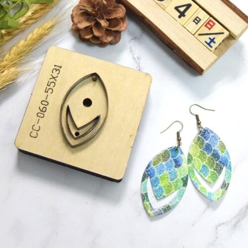 Japan Steel Die Cut Hollow Out Earring Diy Pendant Cutting Mold Wood Dies Cutter Blade Rule Punch Tool For Leather Fabric Tool
