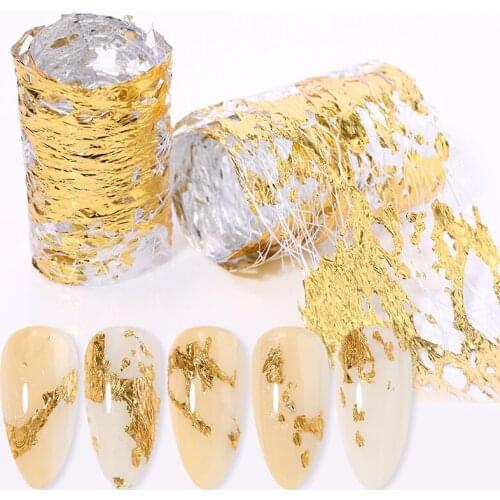 1 Box Gold Sliver Aluminum Foils 3D Mesh Stickers Glitter Line Nail Stickers Transfer Slider Nail Art Decal Wraps DIY Decoration