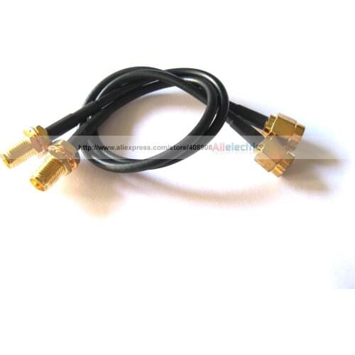10 Pcs 20cm Antenna RP SMA Coaxial Cable for WiFi Router Black