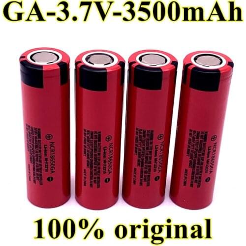 100% New 18650 battery 3500mah 3.7v lithium battery for NCR18650ga 3500mah Suitable for flashlight battery