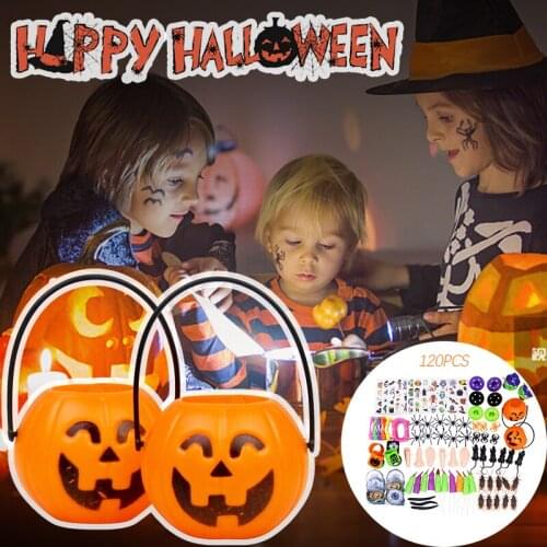 Universal 120 PCS Childrens Halloween Party Toys Halloween Tricky Toy Set Ghost Festival Halloween Toy Set Random Colors