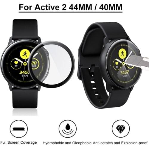 3D Curved Soft Clear Full Edge Cover Protective Film for Samsung Galaxy Watch Active2 44/40MM Screen Protector Guard (Not Glass)