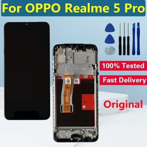 6.3" Original LCD For OPPO Realme 5 Pro RMX1971 LCD Display Screen Touch Panel Screen Digitizer For OPPO Realme Q LCD Screen