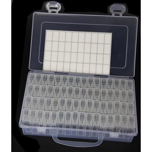 64/128pcs Bottles Diamond Painting Tools Accessories Storage Box Beads Container Diamond Embroidery Stone Mosaic Convenience Box