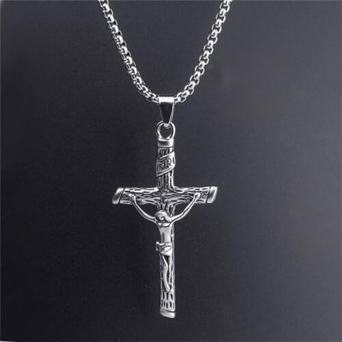Luxury Charming Cross Chain Necklace For Women Men Male Hip Hop Cool Accessory Fashion Jesus Cross Pendant Necklaces Gifts