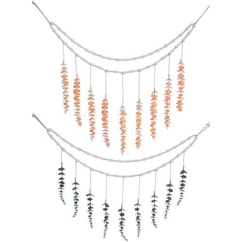 Ing Wooden Bead Garland Eucalyptus Boho Wall Decoration Large Boho Bedroom Wall ing Photo Display Pictures Frame Holder