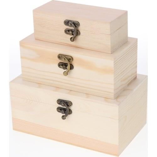 Wood Jewelry Case Jewel Protection Casket Gift Packing Boxes Handmade Coin Cabinet Gift Packing Box Chest