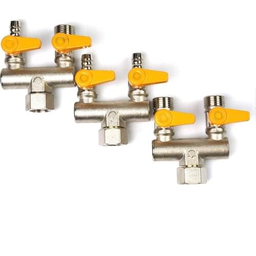DN15 U Type Shape Natural Gas Valve Hot Water Ball Rotatable Interface Combinations Home Garden
