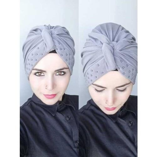 Hijab Pearl knot bone GRAY