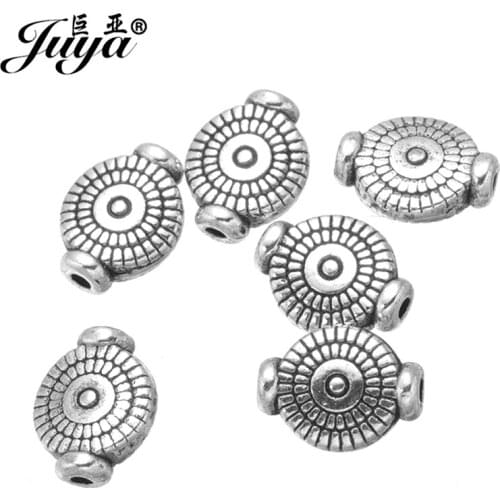 JUYA 30pcs 8mm Metal Beads Fashion Charms Ancient Beads for Necklace Pendant Bracelect Jewelry DIY Making Supplies AQ0464