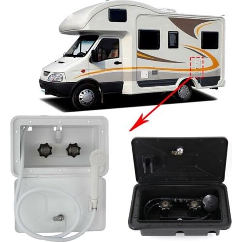 RV Exterior Shower Box Kit Caravan High Pressure Shower Head For Trailer Boat Camper Motorhome Accessories