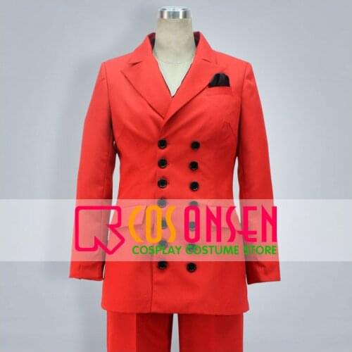 COSPLAYONSEN Tiger and Bunny Barnaby Brooks Jr Suits Cosplay Costume Red Color Any Size