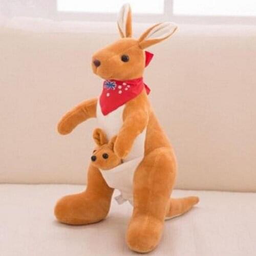 Handsome lovely scarf kangaroo plush toys Cute kangaroo dolls Childrens day gift Birthday present