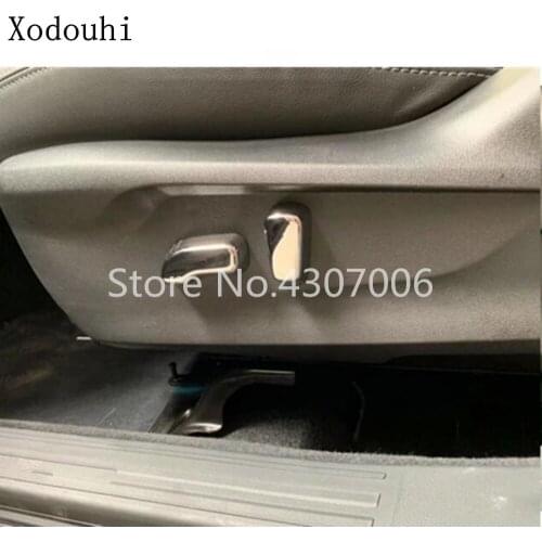 Car Body Cover ABS Chrome/matte Inner Inside Seat Adjustment Knob Button Switch Trim Parts For Subaru Forester 2018 2019 2020