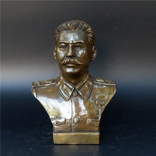 Copper Statue Collection Russian Leader Joseph Stalin Bust Bronze Statue Exquisite Small Statues