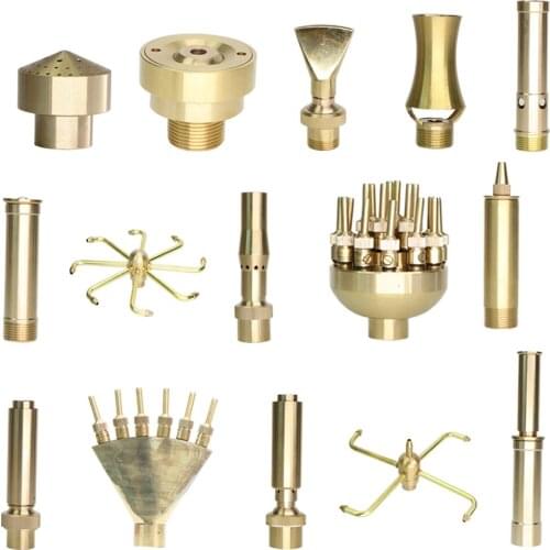 MUCIAKIE Brass Fountain Nozzles Cooling Rotating Sprinklers Garden Pond Piazza Courtyard Water Landscaping Irrigation Spray Head