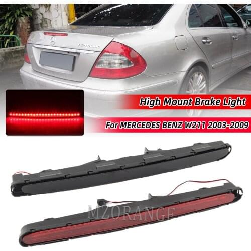 MZORANGE Rear Third Brake Light For Mercedes Benz W211 2003 2004 2005 2006 2007 2008 2009 Additional Tail Signal Lamp Black/Red