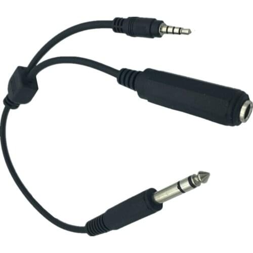One-point, two-wire, three-core, 6.35mm audio connection signal cable, 3.5mm, 4 level to 6.5 male to female adapter