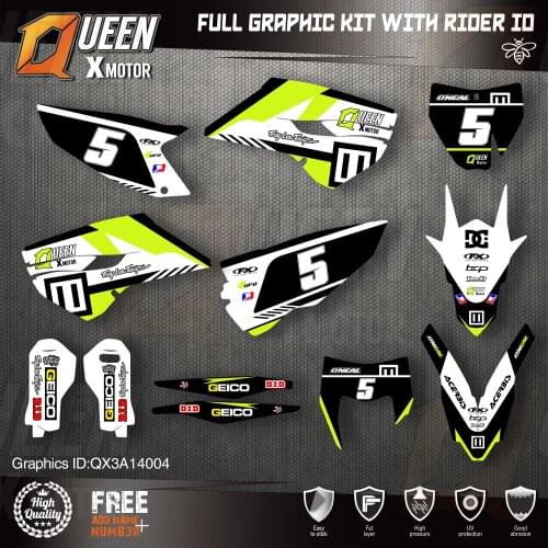 Queen X Custom Team Graphics Decals Stickers Kit For Husqvarna Sticker Decal 2014-15 TC FC 2015-16 FE TE 125 to 450cc 04