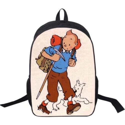 Cartoon Tintin Adventure / Popeye The Sailor Backpack For Teenagers Girls Boys School Backpacks Children School Bags Women Bag