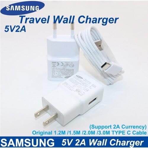 SamSung 5V 2A Wall Charger Fast Power Adapter Quick Fast Charge Type C Cable For Galaxy S10 S9 S8 Plus A30 A50 A70 2017 Note 8 9