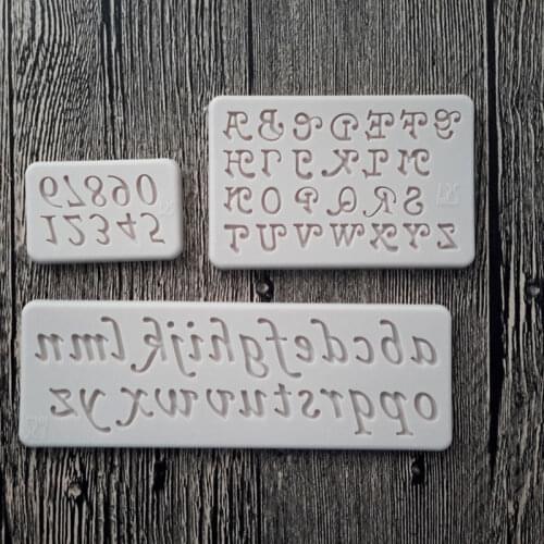 Letters and Numbers Silicone Mold Fondant Mould Cake Decorating Tools Chocolate Gumpaste Molds, Sugarcraft, Kitchen Gadgets
