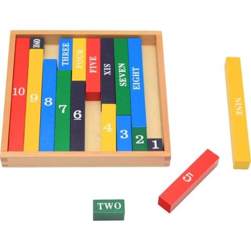 Montessori Teaching Aids Colorful Number Wooden Sticks Kindergarten Early Educational Montessori Math Add And Subtract Toy