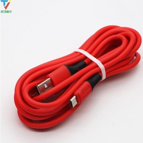 Liquid Silicone USB Cable for For IPhone Samsung Xiaomi Fast Data Charging Charger USB Cable 1m 2m 3m Wire Cord 500pcs/lot