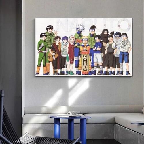 Japanese Anime Naruto Poster Sasuke Vintage HD Canvas Painting Wall Decoration Picture Cuadros Living Room Home Decor Mural