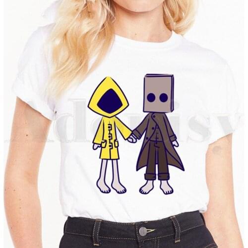 Limited Little Nightmares Six Maw Creepy Horror Short Sleeve Female Tops Tees Harajuku VintageT Shirts Womens T-shirt