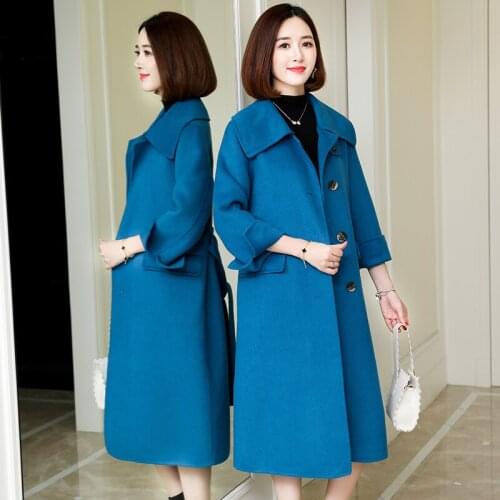 Winter 100% Wool Coat Female Elegant Ladies Woolen Jacket Women Autumn Clothes Korean Fashion Blend Manteau Femme Hiver 2020 273