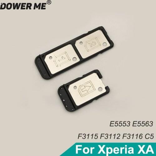 10 Pcs/Lot Dower Me SIM Card Tray Holder For Sony Xperia XA F3111 F3113 F3115 F3112 F3116 Dual Fast Shipping