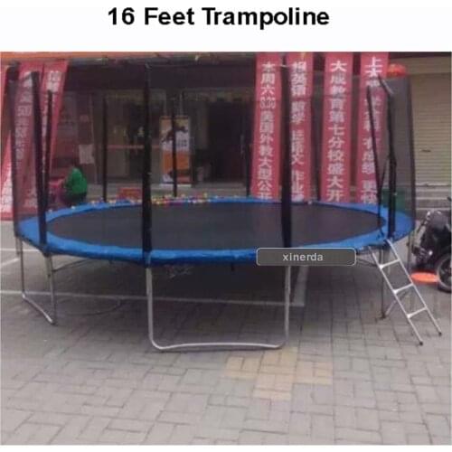 16 Feet Trampoline With Safe Protective Net Jump Safe Bundle Spring Safety With Ladder High Quality Fior 18-20 person