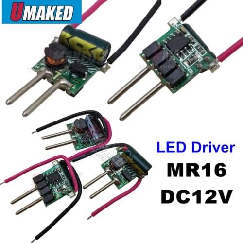 20/50/200pcs LED Driver Power Supply Transformer Constant Current MR16 12V 24V Low Voltage 300mA 450mA 600mA 1W 3W 4W 5W 6W