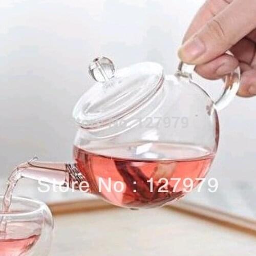 250ml flower teapot glass pot with 2 Double cups high temperature resistant glass tea set mug with filter spring