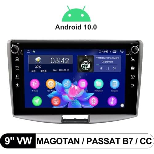9” Android Car Radio Stereo Central Multimedia 1Din GPS Naviagtion Car Intelligent System For VW Volkswagen Magotan Passat B7 CC