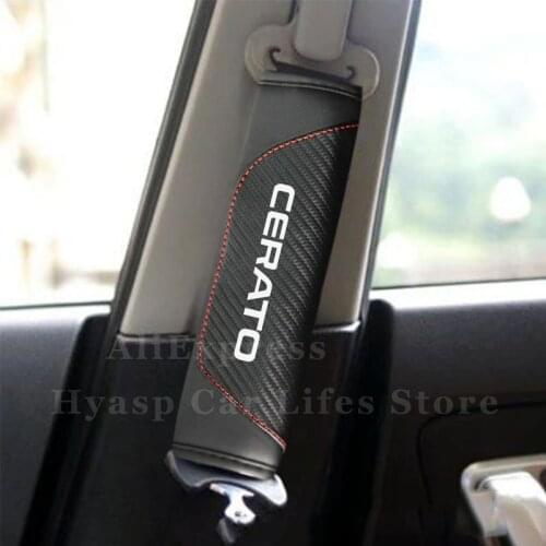 Car Safety Belt Cover Shoulder Padding for KIA CERATO Car Seat Belt Cover Interior Accessories