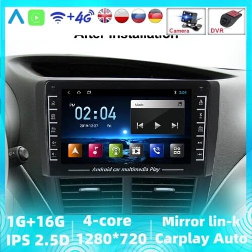 Android 8.1 Car Radio For Subaru Forester 3 SH 2007-2013 2 Din Multimedia Player GPS Navigation IPS 1G+16G Floating Window