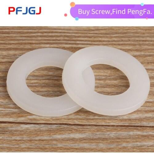 Peng Fa DIN125 ISO7089 M3 M4 M5 M6 M8 M10 M12 White Plastic Nylon Washer Plated Flat Spacer Seals Washer Gasket Ring