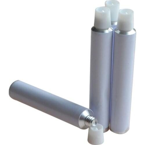 50pcs 20ml Unsealed White Aluminum Empty Toothpaste Tubes W/ Needle Cap Recyclable Environmental Protection Refillable Bottles