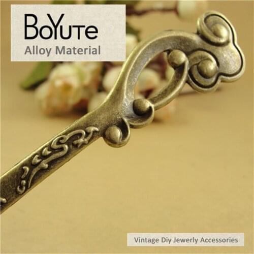 BoYuTe (10 Pieces/Lot) 147*22MM Vintage Diy Accessories Parts Wholesale Double Use Hair Stick Pendants for Jewelry Components