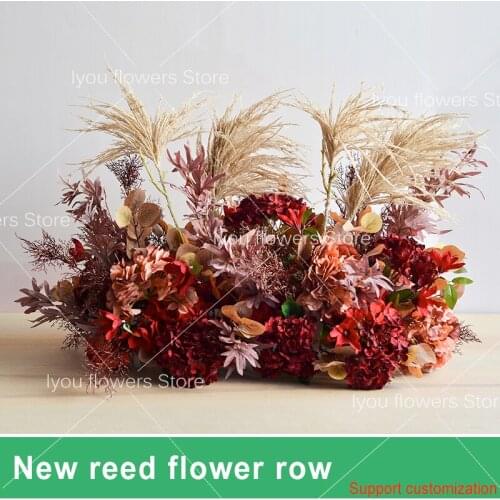 Wedding props road flower row wedding catwalk layout tall reed flower row mall photo studio flowers